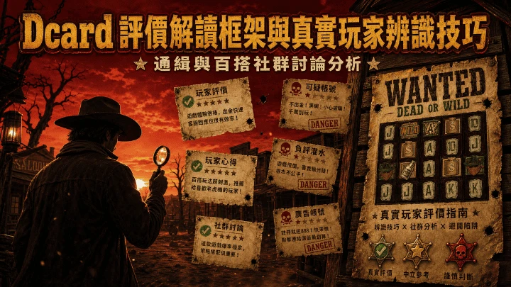 Dcard 評價解讀框架與真實玩家辨識技巧|QT電子通緝與百搭社群討論分析
