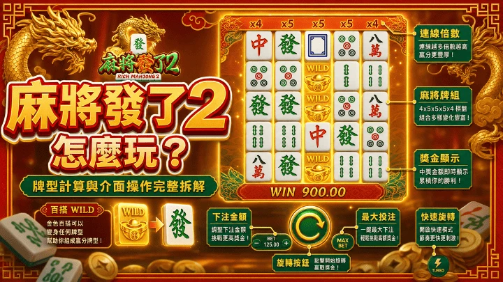 RSG麻將發了2怎麼玩?牌型計算與介面操作完整拆解