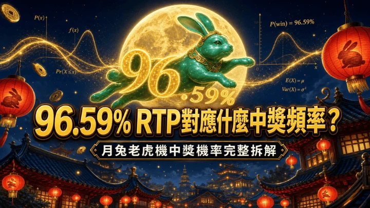 96.59% RTP對應什麼中獎頻率?|月兔老虎機中獎機率完整拆解