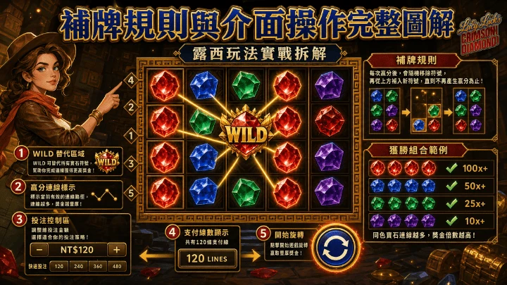 補牌規則與介面操作完整圖解:QT電子露西玩法實戰拆解