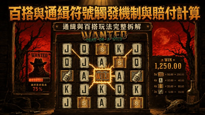 百搭與通緝符號觸發機制與賠付計算|QT電子通緝與百搭玩法完整拆解