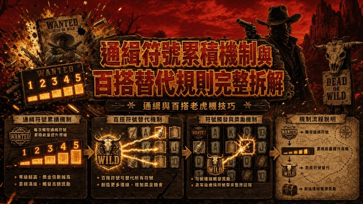 通緝符號累積機制與百搭替代規則完整拆解|通緝與百搭老虎機技巧