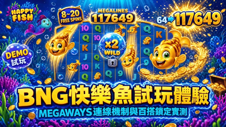 BNG快樂魚試玩體驗:MEGAWAYS連線機制與百搭鎖定實測