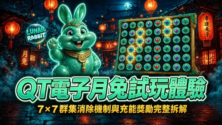 QT電子月兔試玩體驗|7×7群集消除機制與充能獎勵完整拆解