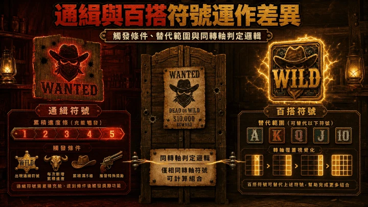 QT電子通緝與百搭符號運作差異:觸發條件、替代範圍與同轉軸判定邏輯