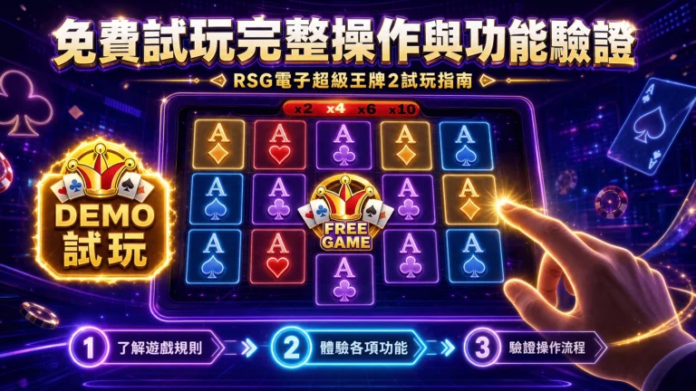 免費試玩完整操作與功能驗證|RSG電子超級王牌2試玩指南