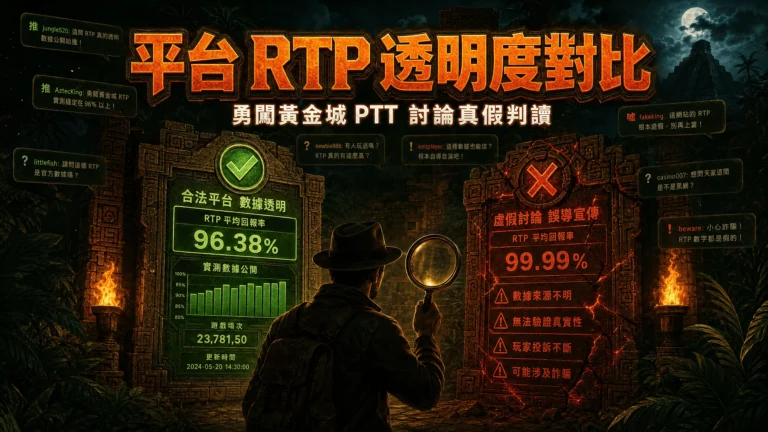 5 個 PTT 帳號檢查點與平台 RTP 透明度對比|勇闖黃金城 PTT 討論真假判讀