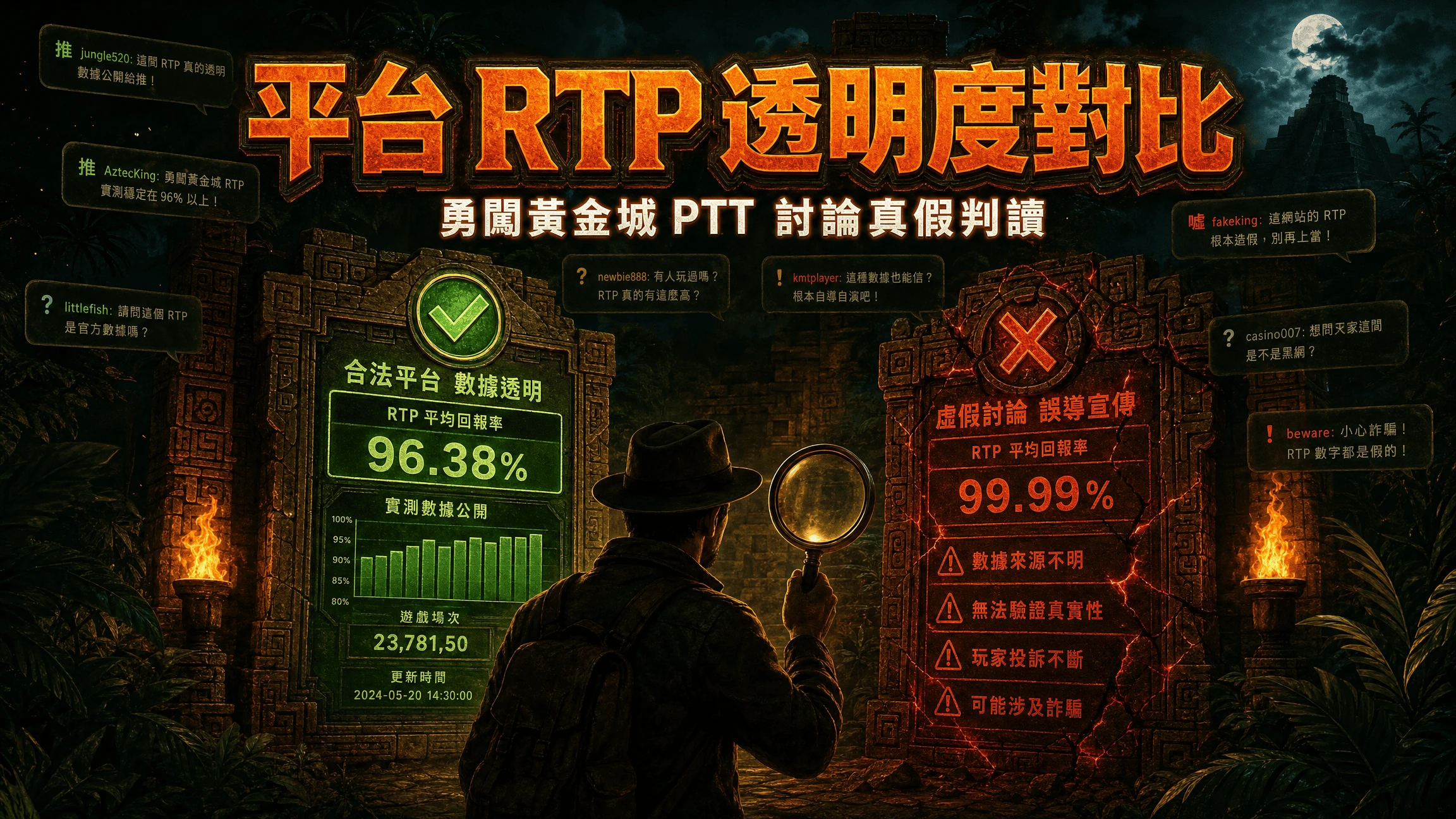 5 個 PTT 帳號檢查點與平台 RTP 透明度對比|勇闖黃金城 PTT 討論真假判讀