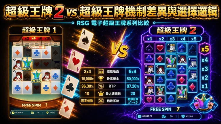 超級王牌 2 vs 超級王牌機制差異與選擇邏輯|RSG 電子超級王牌系列比較